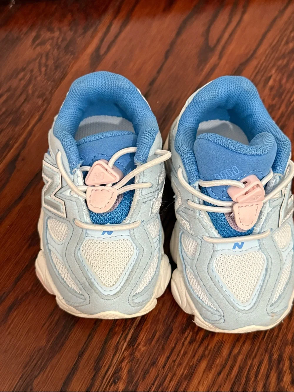 New Balance Baby 4c Light Blue & Pink Running Shoes